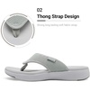 image:imageDREAM PAIRS Womens Arch Support Soft Cushion Flip Flops Thong SandalsGrey