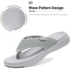 image:imageDREAM PAIRS Womens Arch Support Soft Cushion Flip Flops Thong SandalsGrey