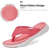 image:imageDREAM PAIRS Womens Arch Support Soft Cushion Flip Flops Thong SandalsWatermelonRed