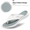image:imageDREAM PAIRS Womens Arch Support Soft Cushion Flip Flops Thong SandalsWhiteknit