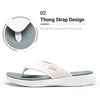 image:imageDREAM PAIRS Womens Arch Support Soft Cushion Flip Flops Thong SandalsWhiteknit