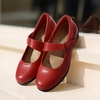 image:imageDREAM PAIRS Womens Ballet Mary Jane Flats Comfortable Business Office Dress Shoes for Women Dressy and Work with Ankle StrapRed