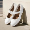 image:imageDREAM PAIRS Womens Ballet Mary Jane Flats Comfortable Business Office Dress Shoes for Women Dressy and Work with Ankle StrapWhite