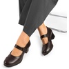 image:imageDREAM PAIRS Womens Chunky Low Block Closed Toe Heels Mary Janes Pumps Comfortable Round Toe Dress Work Wedding ShoesBrown