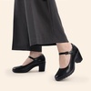 image:imageDREAM PAIRS Womens Chunky Low Block Heels Mary Jane Closed Toe Work Pumps Comfortable Round Toe Dress Wedding Shoes EDENIABlack