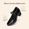 image:imageDREAM PAIRS Womens Chunky Low Block Heels Mary Jane Closed Toe Work Pumps Comfortable Round Toe Dress Wedding Shoes EDENIABlack