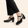 image:imageDREAM PAIRS Womens Chunky Low Block Heels Mary Jane Closed Toe Work Pumps Comfortable Round Toe Dress Wedding Shoes EDENIABlackpat