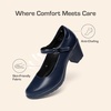 image:imageDREAM PAIRS Womens Chunky Low Block Heels Mary Jane Closed Toe Work Pumps Comfortable Round Toe Dress Wedding Shoes EDENIANavy Blue