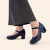 image:imageDREAM PAIRS Womens Chunky Low Block Heels Mary Jane Closed Toe Work Pumps Comfortable Round Toe Dress Wedding Shoes EDENIANavy Blue