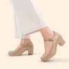 image:imageDREAM PAIRS Womens Chunky Low Block Heels Mary Jane Closed Toe Work Pumps Comfortable Round Toe Dress Wedding Shoes EDENIANude