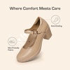 image:imageDREAM PAIRS Womens Chunky Low Block Heels Mary Jane Closed Toe Work Pumps Comfortable Round Toe Dress Wedding Shoes EDENIANude