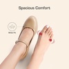 image:imageDREAM PAIRS Womens Chunky Low Block Heels Mary Jane Closed Toe Work Pumps Comfortable Round Toe Dress Wedding Shoes EDENIANude