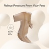 image:imageDREAM PAIRS Womens Chunky Low Block Heels Mary Jane Closed Toe Work Pumps Comfortable Round Toe Dress Wedding Shoes EDENIANude
