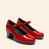 image:imageDREAM PAIRS Womens Chunky Low Block Heels Mary Jane Closed Toe Work Pumps Comfortable Round Toe Dress Wedding Shoes EDENIARedpat