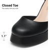 image:imageDREAM PAIRS Womens Chunky Platform High Heels Closed Toe Block Ankle Strap Dress Wedding Party Pumps ShoesBlackpu
