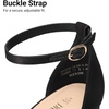 image:imageDREAM PAIRS Womens Chunky Platform High Heels Closed Toe Block Ankle Strap Dress Wedding Party Pumps ShoesBlacksatin