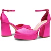image:imageDREAM PAIRS Womens Chunky Platform High Heels Closed Toe Block Ankle Strap Dress Wedding Party Pumps ShoesHot Pinksatin