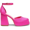 image:imageDREAM PAIRS Womens Chunky Platform High Heels Closed Toe Block Ankle Strap Dress Wedding Party Pumps ShoesHot Pinksatin