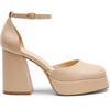 image:imageDREAM PAIRS Womens Chunky Platform High Heels Closed Toe Block Ankle Strap Dress Wedding Party Pumps ShoesNudepu