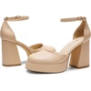 image:imageDREAM PAIRS Womens Chunky Platform High Heels Closed Toe Block Ankle Strap Dress Wedding Party Pumps ShoesNudepu