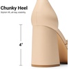 image:imageDREAM PAIRS Womens Chunky Platform High Heels Closed Toe Block Ankle Strap Dress Wedding Party Pumps ShoesNudepu