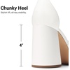image:imageDREAM PAIRS Womens Chunky Platform High Heels Closed Toe Block Ankle Strap Dress Wedding Party Pumps ShoesWhitepu
