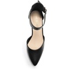 image:imageDREAM PAIRS Womens Closed Pointed Toe High Chunky Heels Pumps Ankle Strap Dress Shoes for Wedding Office Party 3 InchesBlackpu