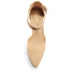 image:imageDREAM PAIRS Womens Closed Pointed Toe High Chunky Heels Pumps Ankle Strap Dress Shoes for Wedding Office Party 3 InchesNudenubuck