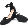 image:imageDREAM PAIRS Womens Closed Round Toe Low Block Heels Ankle Strap Chunky Heel Pumps Dress Wedding Office Party ShoesBlacknubuck