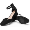image:imageDREAM PAIRS Womens Closed Round Toe Low Block Heels Ankle Strap Chunky Heel Pumps Dress Wedding Office Party ShoesBlacksuede