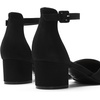 image:imageDREAM PAIRS Womens Closed Round Toe Low Block Heels Ankle Strap Chunky Heel Pumps Dress Wedding Office Party ShoesBlacksuede