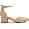 image:imageDREAM PAIRS Womens Closed Round Toe Low Block Heels Ankle Strap Chunky Heel Pumps Dress Wedding Office Party ShoesNude