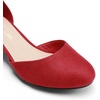 image:imageDREAM PAIRS Womens Closed Round Toe Low Block Heels Ankle Strap Chunky Heel Pumps Dress Wedding Office Party ShoesRed