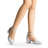 image:imageDREAM PAIRS Womens Closed Round Toe Low Block Heels Ankle Strap Chunky Heel Pumps Dress Wedding Office Party ShoesSilver