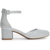 image:imageDREAM PAIRS Womens Closed Round Toe Low Block Heels Ankle Strap Chunky Heel Pumps Dress Wedding Office Party ShoesSilver