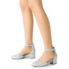 image:imageDREAM PAIRS Womens Closed Round Toe Low Block Heels Ankle Strap Chunky Heel Pumps Dress Wedding Office Party ShoesSilver