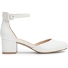 image:imageDREAM PAIRS Womens Closed Round Toe Low Block Heels Ankle Strap Chunky Heel Pumps Dress Wedding Office Party ShoesWhite