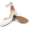 image:imageDREAM PAIRS Womens Closed Round Toe Low Block Heels Ankle Strap Chunky Heel Pumps Dress Wedding Office Party ShoesWhite