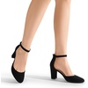 image:imageDREAM PAIRS Womens Closed Toe Chunky Heels Ankle Strap Low Block Heels Round Toe Dress Bridal Wedding Pumps ShoesBlacknubuck