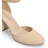 image:imageDREAM PAIRS Womens Closed Toe Chunky Heels Ankle Strap Low Block Heels Round Toe Dress Bridal Wedding Pumps ShoesNudenubuck