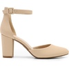 image:imageDREAM PAIRS Womens Closed Toe Chunky Heels Ankle Strap Low Block Heels Round Toe Dress Bridal Wedding Pumps ShoesNudenubuck