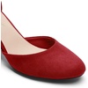 image:imageDREAM PAIRS Womens Closed Toe Chunky Heels Ankle Strap Low Block Heels Round Toe Dress Bridal Wedding Pumps ShoesRed