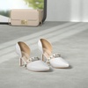 image:imageDREAM PAIRS Womens Closed Toe High Heels Stiletto Pointed Toe Strappy Pearl Elegant DOrsay Dress Wedding Party Pumps ShoesWhite
