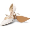 image:imageDREAM PAIRS Womens Closed Toe High Heels Stiletto Pointed Toe Strappy Pearl Elegant DOrsay Dress Wedding Party Pumps ShoesWhite