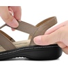 image:imageDREAM PAIRS Womens Comfortable Arch Support Dressy Flat Sandals Elastic Open Toe Walking Shoes for SummerBronze