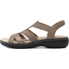 image:imageDREAM PAIRS Womens Comfortable Arch Support Dressy Flat Sandals Elastic Open Toe Walking Shoes for SummerBronze