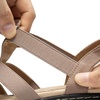 image:imageDREAM PAIRS Womens Comfortable Arch Support Dressy Flat Sandals Elastic Open Toe Walking Shoes for SummerTaupe
