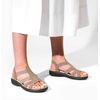 image:imageDREAM PAIRS Womens Comfortable Arch Support Dressy Flat Sandals Elastic Open Toe Walking Shoes for SummerTaupe