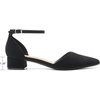 image:imageDREAM PAIRS Womens Dress Shoes Low Heel Pumps Closed Pointed Toe Comfort Casual DOrsay Flats Ankle StrapBlacknubuck