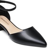 image:imageDREAM PAIRS Womens Dress Shoes Low Heel Pumps Closed Pointed Toe Comfort Casual DOrsay Flats Ankle StrapBlackpu